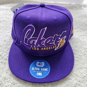 Los Angeles Lakers Cap Mens ULTRA GAME Snapback NBA Purple OSFM Official Hat NWT